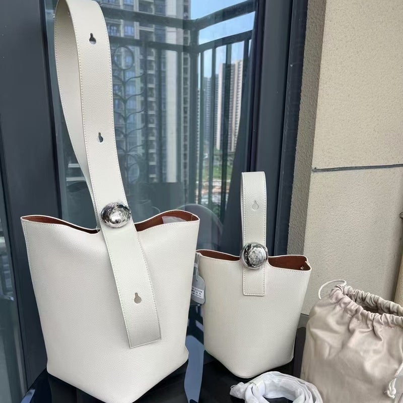 Star Mini Pebble Bucket Bag Genuine Leather Luojia Fortune Bucket With Liner Portable Shoulder Crossbody Women'S Bag - Image 5