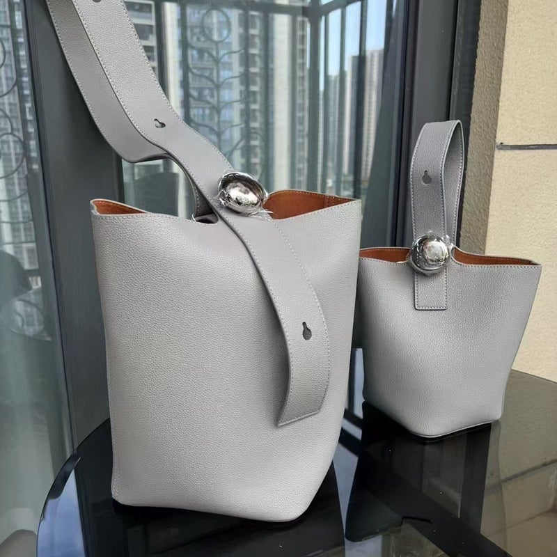 Star Mini Pebble Bucket Bag Genuine Leather Luojia Fortune Bucket With Liner Portable Shoulder Crossbody Women'S Bag - Image 3