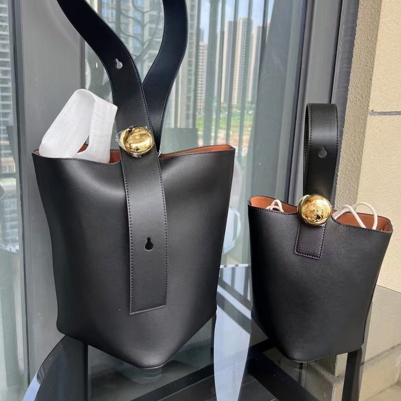 Star Mini Pebble Bucket Bag Genuine Leather Luojia Fortune Bucket With Liner Portable Shoulder Crossbody Women'S Bag - Image 2