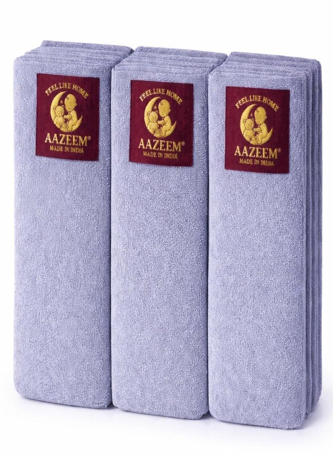 Aazeem Anti-Piling Fleece Extra Absorbent Instant Dry Sheet |Baby Bed Protector, Waterproof Baby Sheet|Washable|Perfect for Kids|Cotton Terry|Grey | Small Size |Set of 3| - Image 1