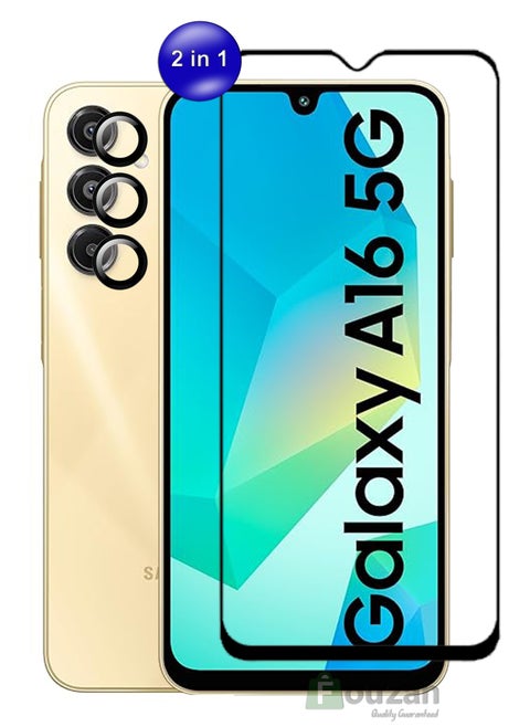 Samsung Galaxy A16 5G - 2 in 1 Pack  Generic Glass Screen Protector  And Camera Lens Protector