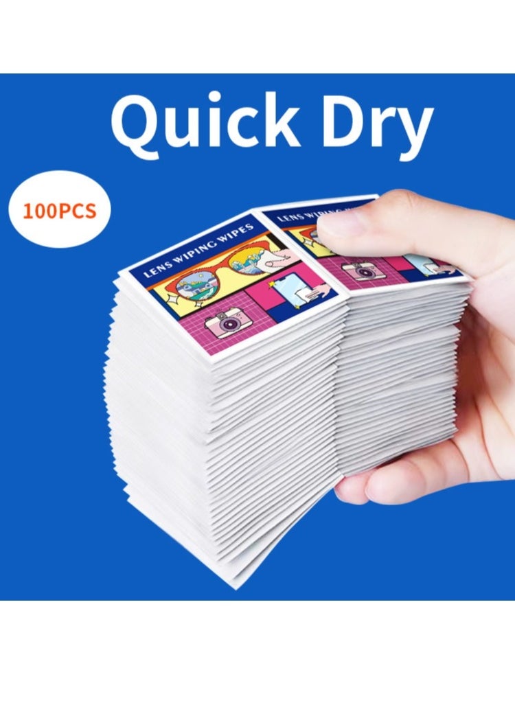 OASIS-TH 100 Pcs Lens And Screen Cleaning Wipes, Idea For Eyeglasses, Smartphones, Tablets, Computers And Camera Lens Wipes Cleaner Separate package  - Image 2