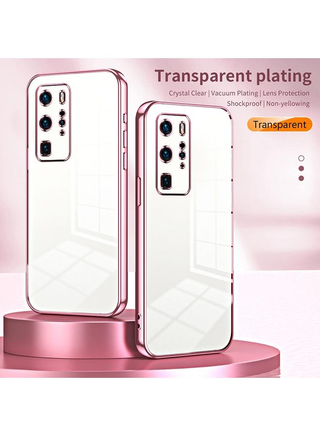 S-TOP Case For Huawei P40 Pro Transparent Plating Fine Hole Phone Case - Image 2