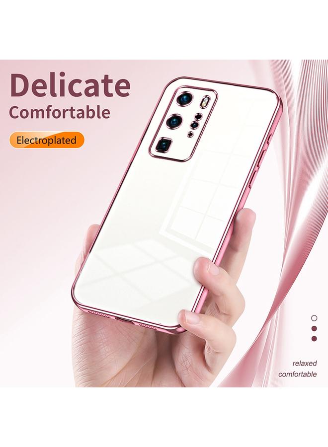 S-TOP Case For Huawei P40 Pro Transparent Plating Fine Hole Phone Case - Image 5
