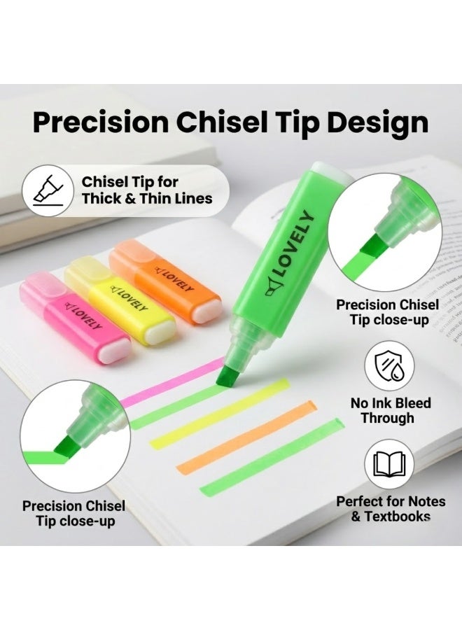 طلال مجموعة أقلام تحديد نيون مكونة من 4 قطع - أقلام تحديد بألوان فلورية متنوعة ذات رؤوس مشطوفة، أقلام تحديد ساطعة للمدرسة والمكتب ودراسة الكتاب المقدس وتدوين اليوميات وتدوين الملاحظات ولوازم الدراسة (متعددة الألوان) - Image 2