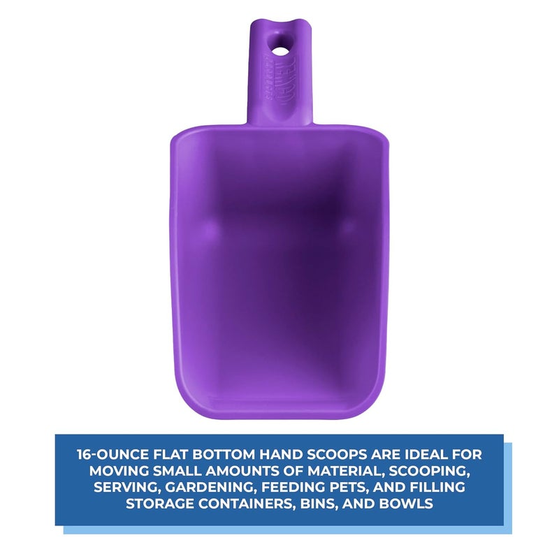 Remco Vikan 63008 Color-Coded Plastic Hand Scoop - BPA-Free Food-Safe Kitchen Utensils, Restaurant and Food Service Supplies, 16 oz, Purple - Image 3
