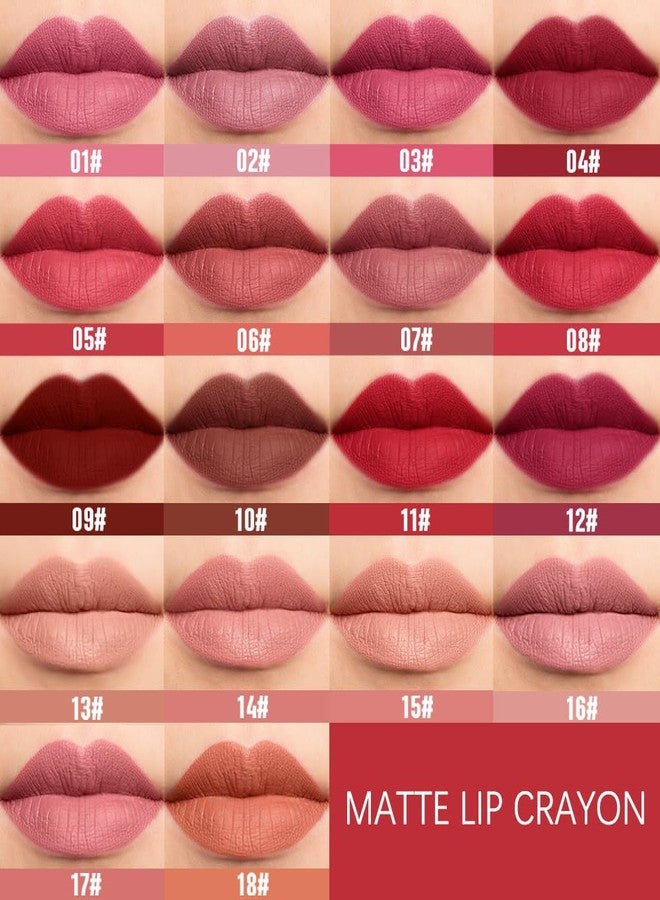 BINGBRUSH Matte Lip Crayon Set - Longwear, Waterproof, Velvet Finish, Built-in Sharpener, Smooth Lip Liner & Gloss (03#+22#, 2 Count (Pack of 1)) - Image 3