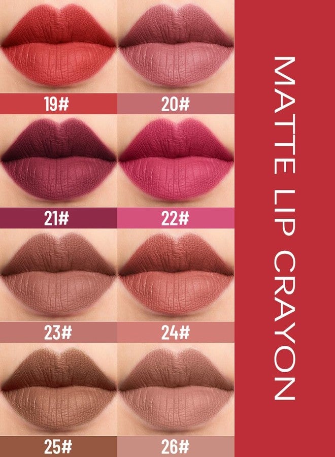 BINGBRUSH Matte Lip Crayon Set - Longwear, Waterproof, Velvet Finish, Built-in Sharpener, Smooth Lip Liner & Gloss (03#+22#, 2 Count (Pack of 1)) - Image 4