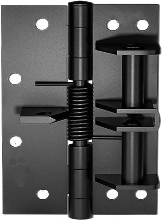 Fittingo 3 in 1 Automatically Door Hinge Lock I Self-Closing Stainless-Steel Heavy-Duty Spring Door Closer with 90 Degrees Positioning I for Main Door, Window, Kitchen, Office Door I Black - 2 Pcs - Image 1