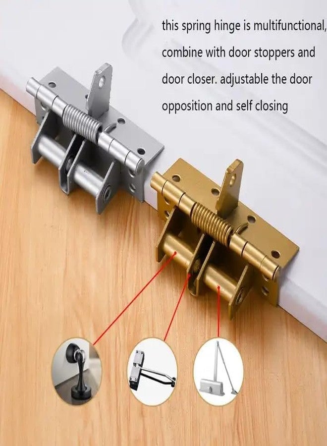 Fittingo 3 in 1 Automatically Door Hinge Lock I Self-Closing Stainless-Steel Heavy-Duty Spring Door Closer with 90 Degrees Positioning I for Main Door, Window, Kitchen, Office Door I Black - 2 Pcs - Image 4