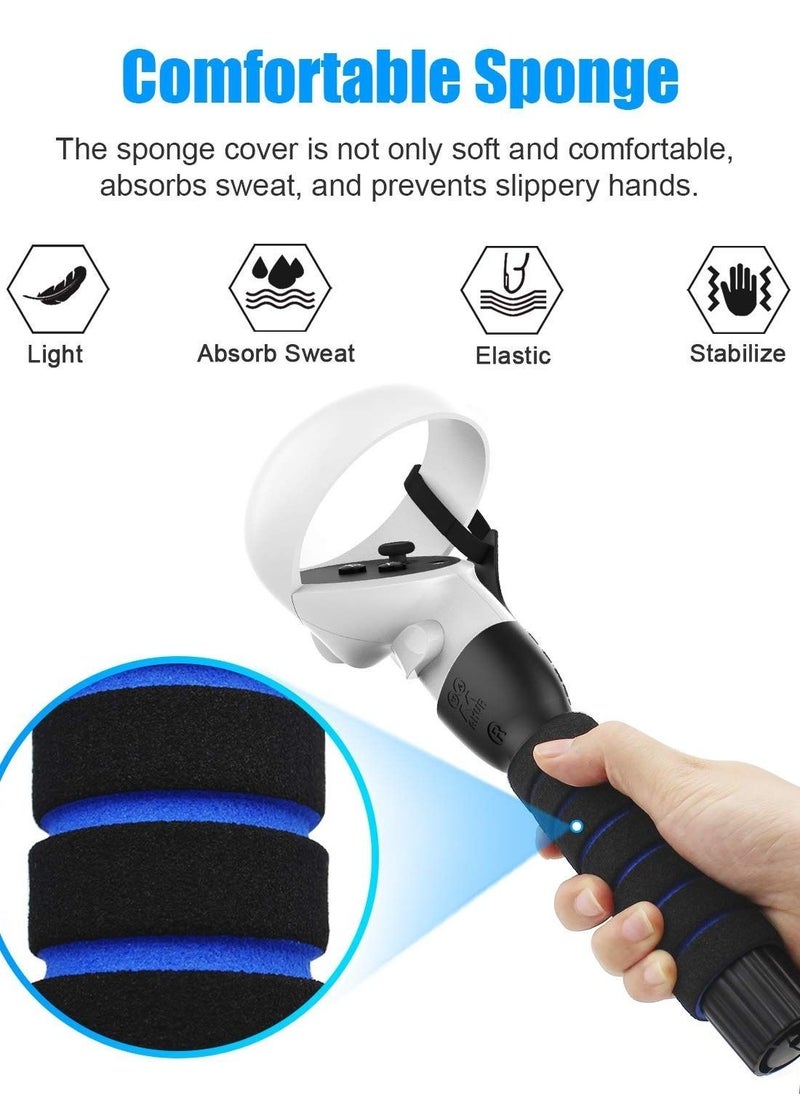 Generic Dual Gamepad Extension Grips for a Comfortable Grip on for Oculus Quest / Quest 2 / Rift S Controllers for Beat Saber Games Compatible with Quest 2 Accessories  - Image 4
