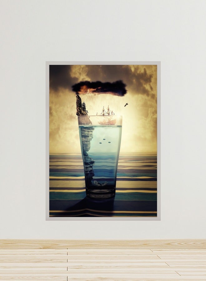 4gdran Canvas Wall Art For Wall Decoration, Modern Design, with a Hollow Frame, Size (120x80), One Piece  - Image 3