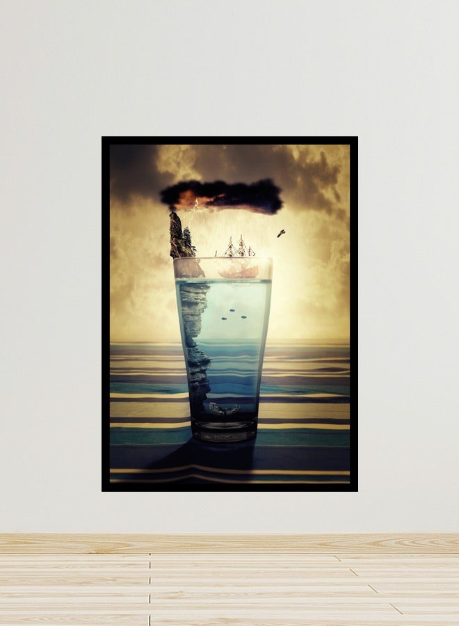 4gdran Canvas Wall Art For Wall Decoration, Modern Design, with a Hollow Frame, Size (120x80), One Piece  - Image 2