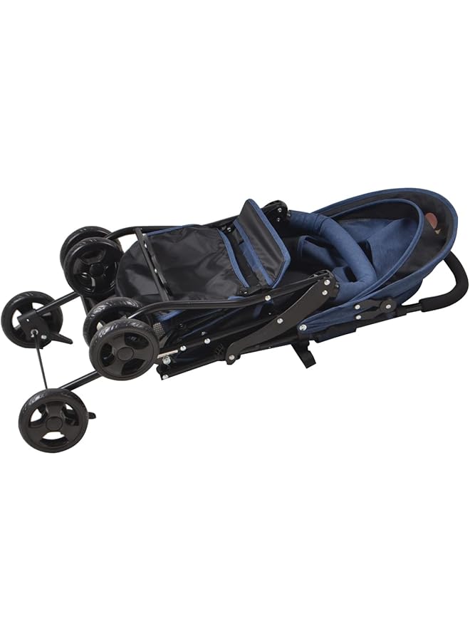 Kiko Stroller For Newborn Baby Blue - Image 4