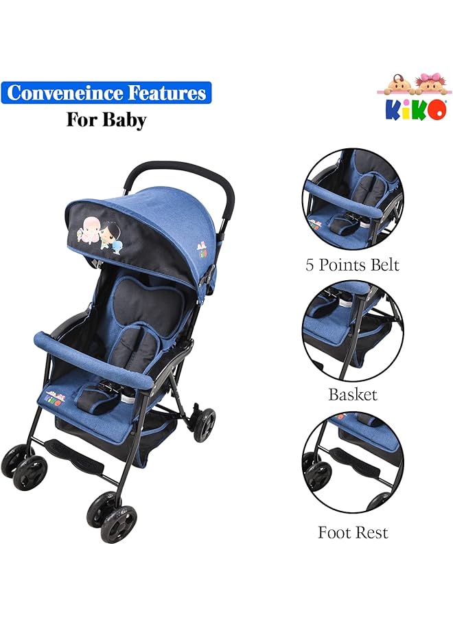 Kiko Stroller For Newborn Baby Blue - Image 5