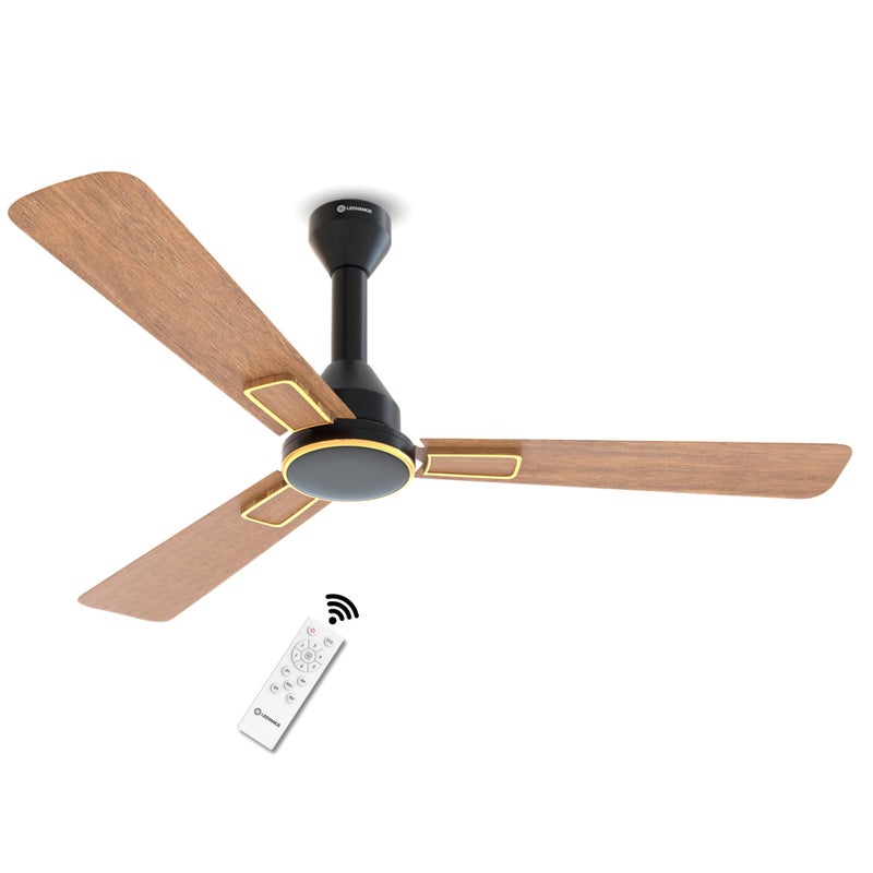 LEDVANCE Aero Master Maxx Bldc Fans Ceiling 1200mm With Remote | Ceiling Fan for Living Room | 5 Star Ceiling Fan | 50% Energy Saving | 100% Copper Winding | Reverse Mode | 3 Yr Warranty- Wooden Black - Image 4