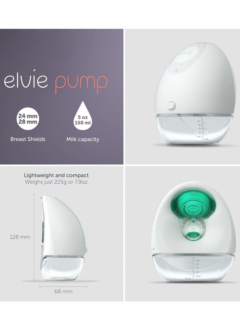 elvie - Single Electric Breast Pump | Wearable Electric Breast Pump (24mm/28mm Shields) | Smallest, Quietest, Smartest Wearable Breast Pump Electrical | Hands-Free Portable Breast Pump with App - Image 1