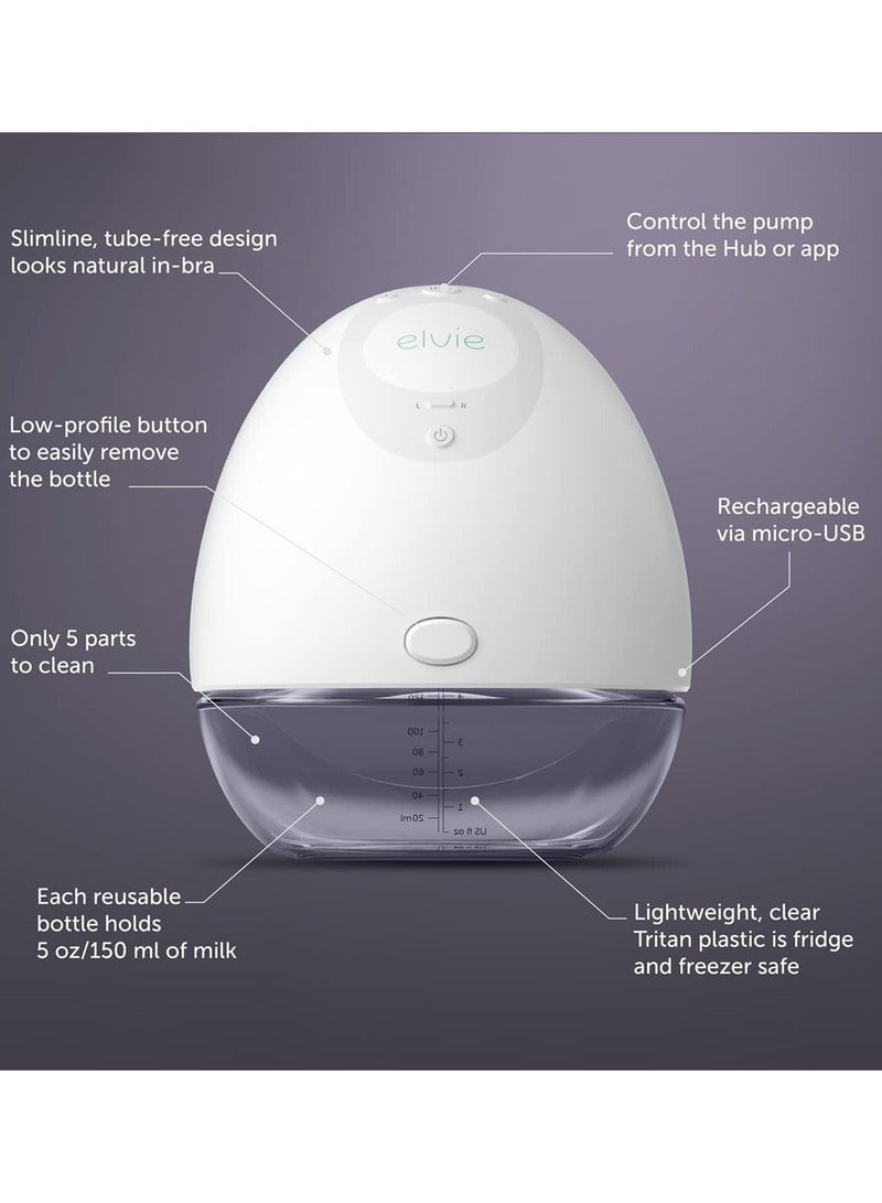 elvie Single Electric Breast Pump | Wearable Electric Breast Pump (24mm/28mm Shields) | Smallest, Quietest, Smartest Wearable Breast Pump Electrical | Hands-Free Portable Breast Pump with App - Image 5
