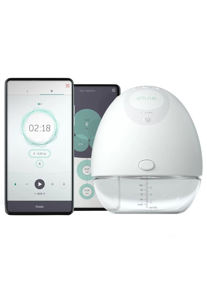 elvie Single Electric Breast Pump | Wearable Electric Breast Pump (24mm/28mm Shields) | Smallest, Quietest, Smartest Wearable Breast Pump Electrical | Hands-Free Portable Breast Pump with App - Image 2