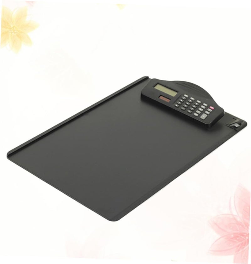 Multifunctional Clipboard Calculator Lightweight Hardboard Writing Folder for Office School and Business Use Black - Image 4
