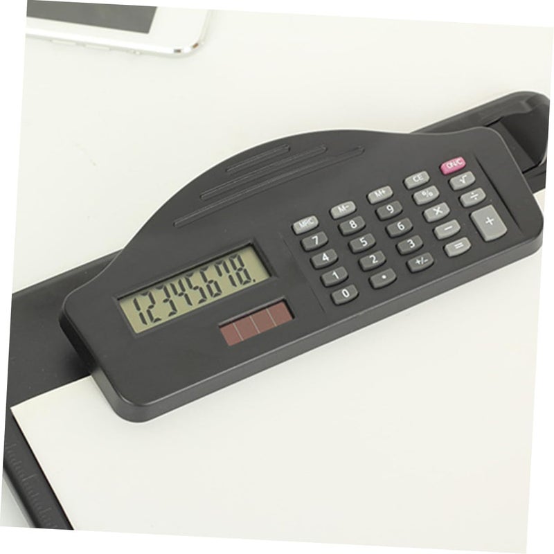 Multifunctional Clipboard Calculator Lightweight Hardboard Writing Folder for Office School and Business Use Black - Image 2