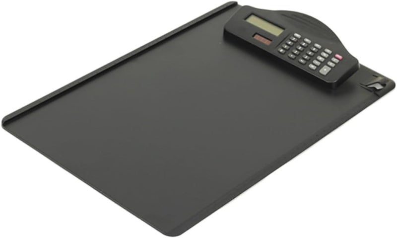 Multifunctional Clipboard Calculator Lightweight Hardboard Writing Folder for Office School and Business Use Black - Image 1