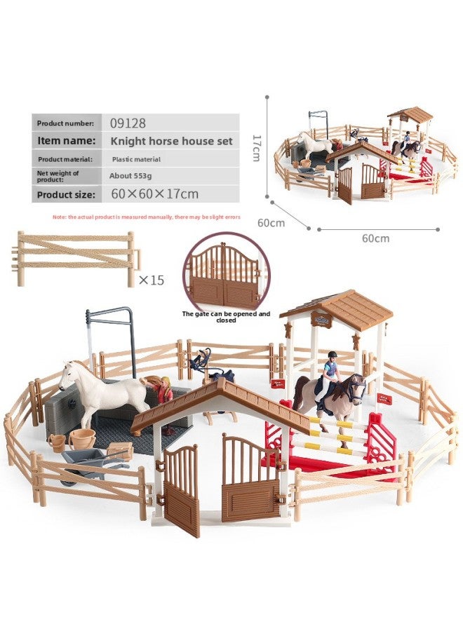 Children's Micro-landscape Ornaments Toys Cowshed Farm Small Animal Model Simulation Fence Accessories Animal Sand Table Toys 