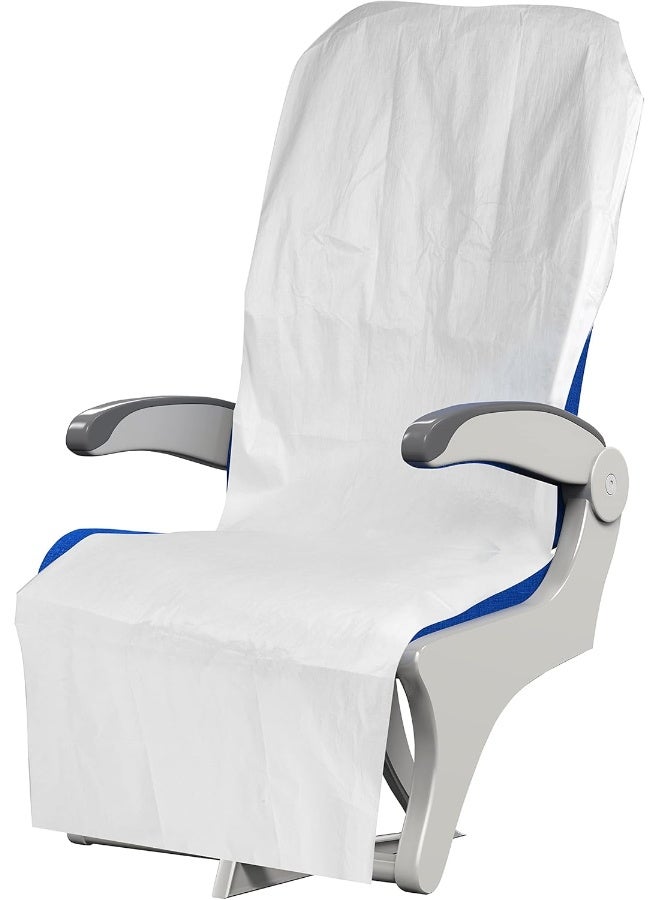 SCS Direct Disposable Airplane and Public Seat Covers (12 pack) - Individually Wrapped Travel Ready Protector Covers seats in Planes, Restaurants, Public Transportation, and More! - Fits Snugly Over ANY Seat - Image 1