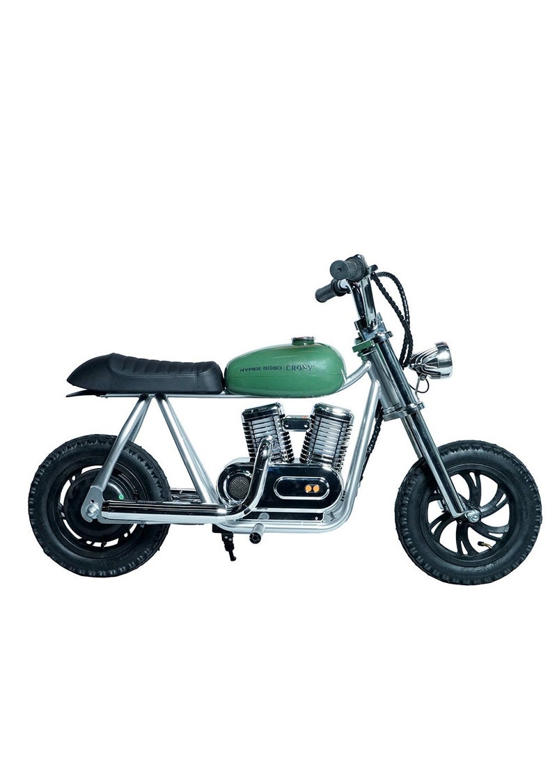 Crony EL-MB05C Kids Electric Motorcycle, 160W Ride-On Motorbike with 3 Speed Modes, 22.2V 5.2AH Battery, Retro-Style Mini Electric Chopper, LCD Display, LED Headlamp, RGB Light, Water Effect, Up to 16KM/H, 10-12KM Range, Steel Frame, Outdoor Toy Bike for Boys and Girls, Rechargeable Battery Powered Scooter for Kids - Image 2
