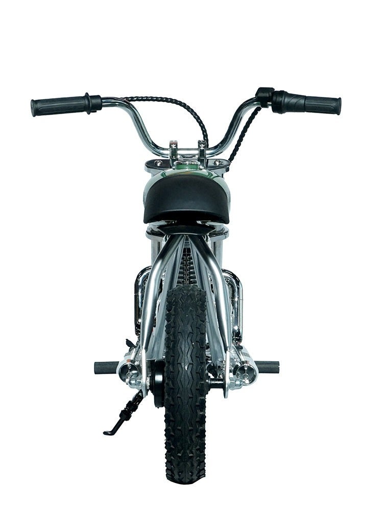 Crony EL-MB05C Kids Electric Motorcycle, 160W Ride-On Motorbike with 3 Speed Modes, 22.2V 5.2AH Battery, Retro-Style Mini Electric Chopper, LCD Display, LED Headlamp, RGB Light, Water Effect, Up to 16KM/H, 10-12KM Range, Steel Frame, Outdoor Toy Bike for Boys and Girls, Rechargeable Battery Powered Scooter for Kids - Image 3