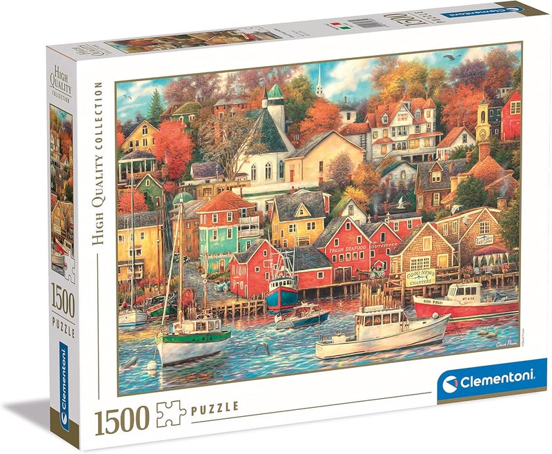 Clementoni 31685 Puzzzle Harbor 1500pcs Collection Good Times Harbour 1500 Pieces, Made in Italy, Jigsaw Puzzle for Adults, Multicolor, Medium - Image 1