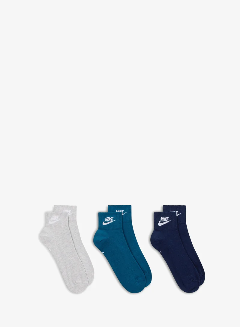 Nike  3 Pack Nsw Everyday Essential Ankle Socks  | Best Price UAE