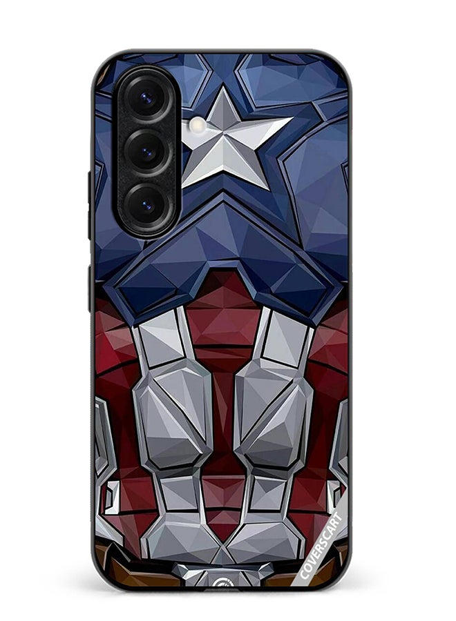 VR CREATIVE Protective Case Cover For Samsung Galaxy S25 Plus Captain America Suit Design Multicolour
