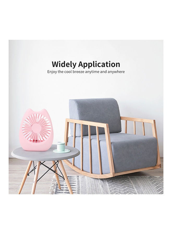 Loquat Portable Rechargeable New Cat Small Fan Pink  - Image 4