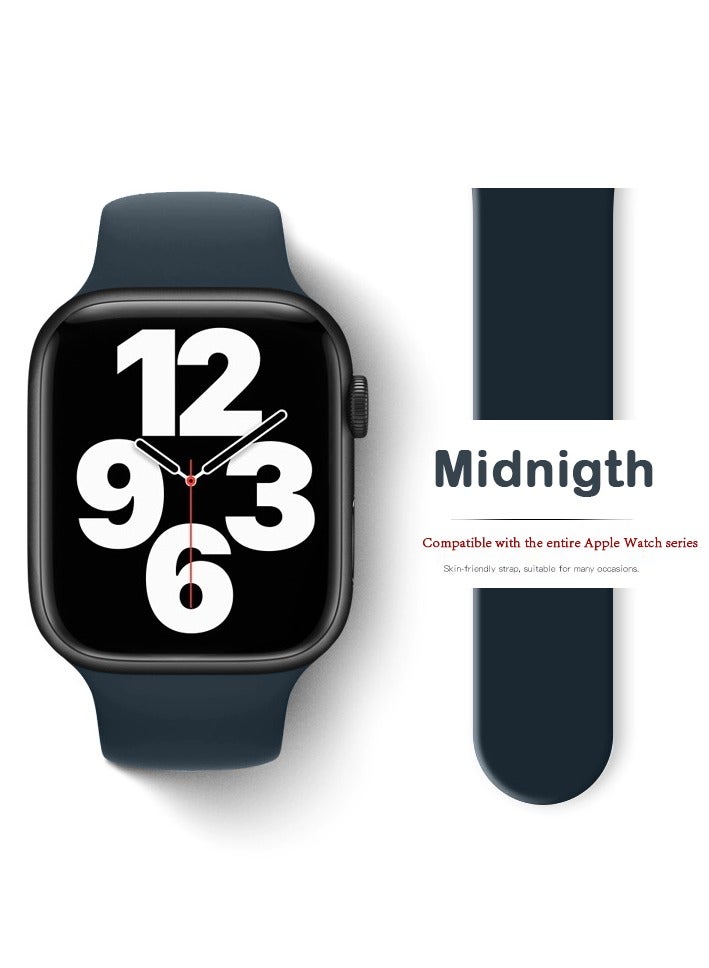 Samu Apple Watchband 42MM/44MM/45MM/49MM Silicone Strap for Apple Watch All Series Midnigth - Image 1