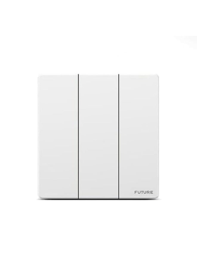 Future Modern Triple Gang Modular Wall Switch Panel for Home Office Hotel and Commercial Interiors, Premium Electrical Light Switch Plate with Smooth Operation, Durable Construction and Elegant Design - Image 1