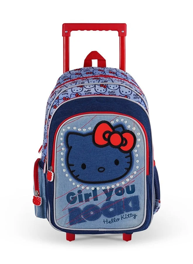 Sanrio Hello Kitty Girls You Rock Rolling School Backpack 16-Inch for Girls, School Bag