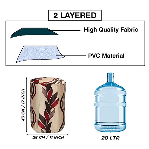 E-Retailer eretailer Polyester & Polyester Blend Water Dispenser Bottle Cover, 20L, Set of 1, Golden - Image 2