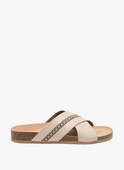 Al Waha Men's Panelled Cross Strap Slip-On Arabic Sandals