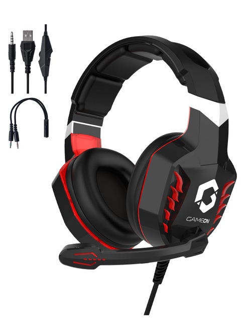 GAMEON Nightfall Gaming Headset GOK901 Supportable for PS4 PS5 XBOX ONE PC and USB Connectivity