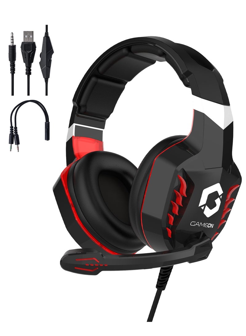 GameOn GAMEON Nightfall Gaming Headset GOK901 Supportable for PS4 PS5 XBOX ONE PC and USB Connectivity  - Image 1