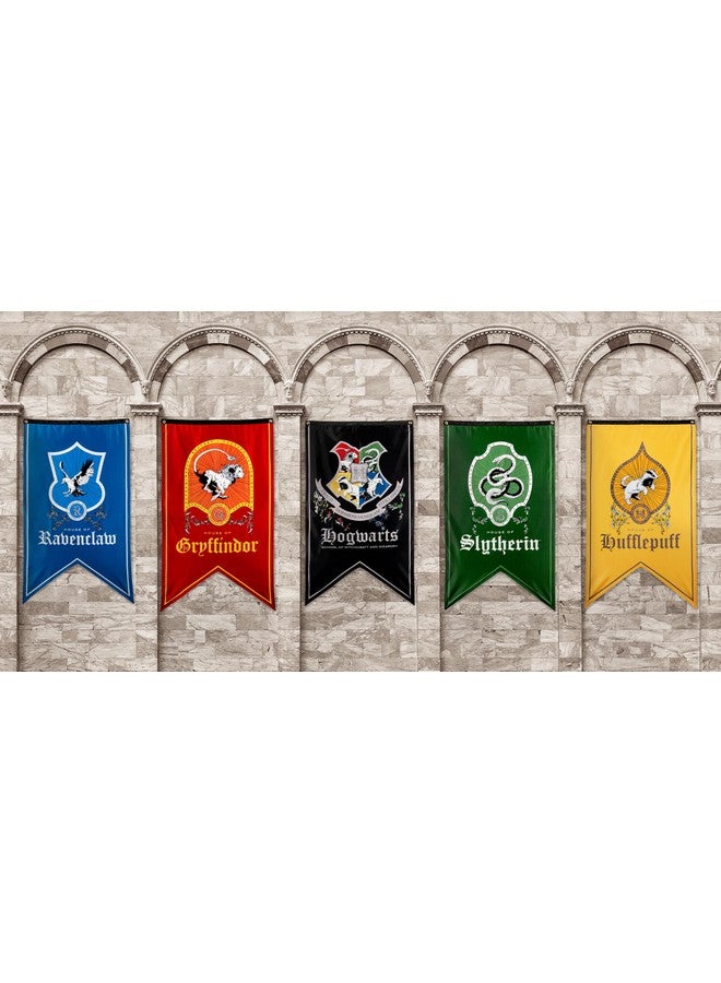 Conquest Journals Harry Potter 30"x50" Wizarding House Banner Bundle, Set of 5 Banners, 300D Oxford Cloth, Banners for Birthday Parties, Party Supplies, Dorm Decorations, Wall Decor, Officially Licensed Wizarding World Merchandise - Image 2