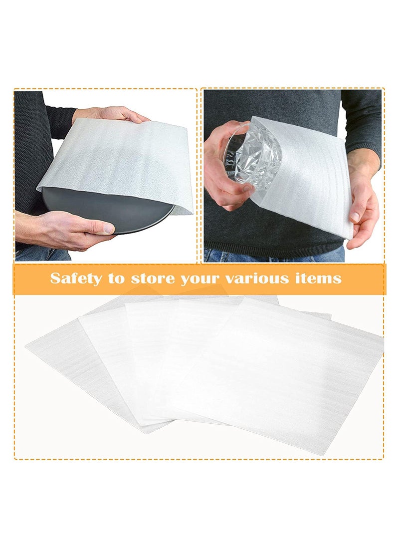 Generic Cushion Foam Pouches Packing, 50Pcs Anti-Static Foam Wrap Pouches Packing Cushioning Supplies for Packing Shipping Box, Protecting Dishes Porcelain Glasses Plates Fragile Items(25x25cm)  - Image 3