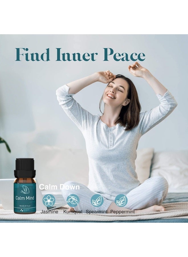 ASAKUKI Essential Oil Blends Set for Diffusers for Home, Well-Being Gift Kit- Calming, Dreams, Breathe, Relaxing, Mood, Fresh Air Aromatherapy Oils for Humidifiers, Massage, 6x10ml - Image 4