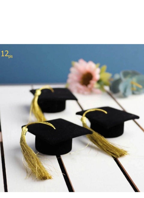A set of 12 graduation caps for graduation parties
