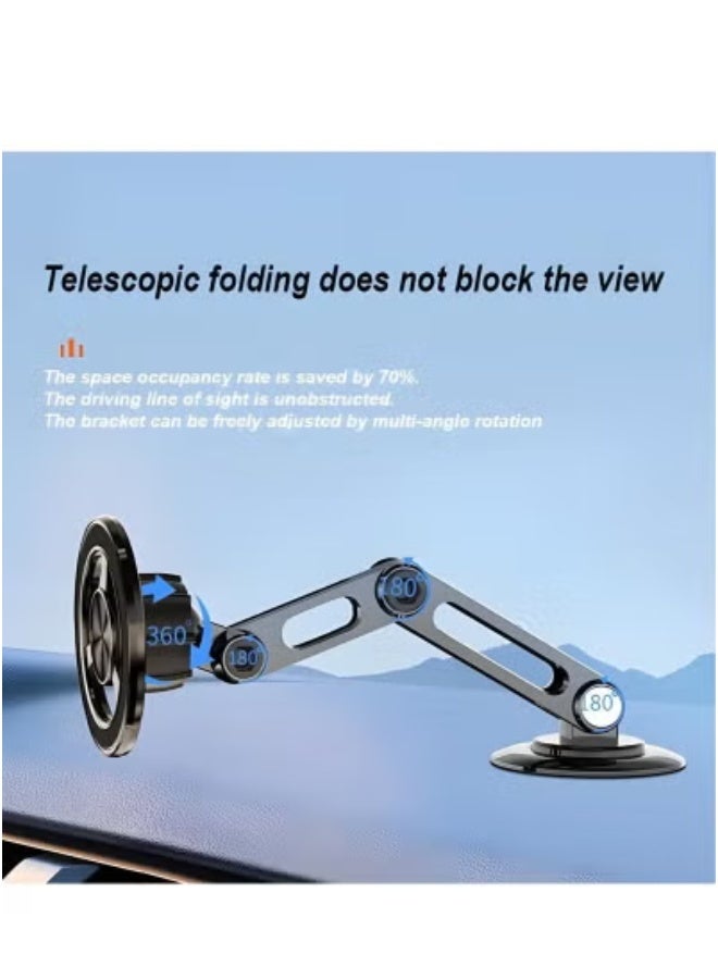 JAJEEK Universal 360° PRO Magnetic Suction Car Phone Holder – Strong Magnetic Mount for Dashboard & Windshield – Adjustable Arm with 360° Rotation for Easy Viewing – One-Hand Operation, Stylish & Secure Phone Holder Compatible with All Smartphones (Black) - Image 4
