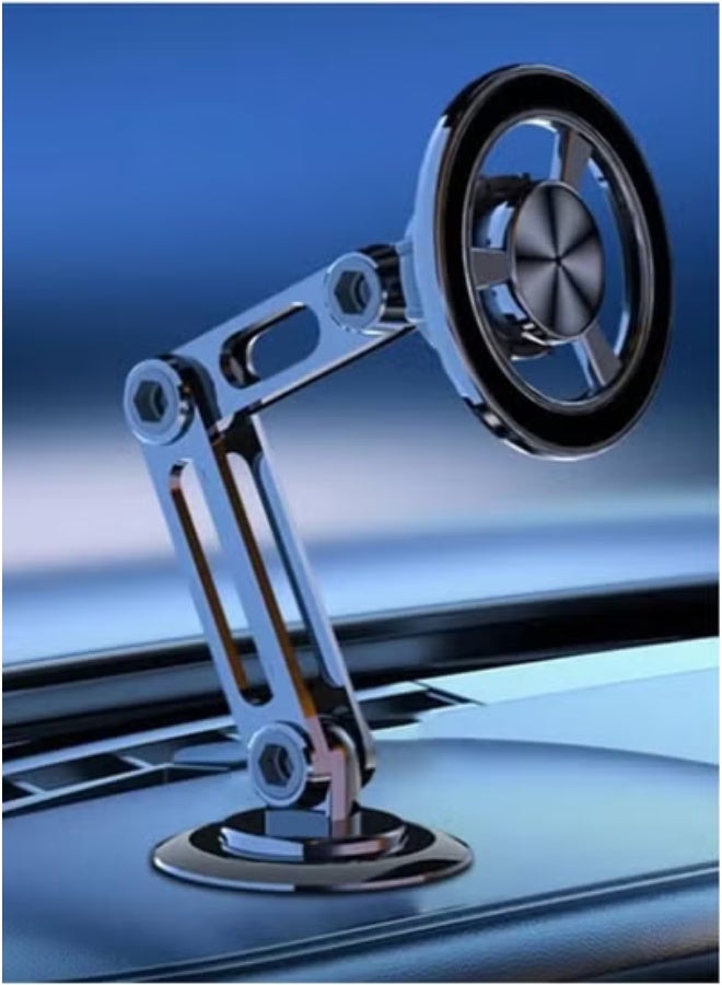 JAJEEK Universal 360° PRO Magnetic Suction Car Phone Holder – Strong Magnetic Mount for Dashboard & Windshield – Adjustable Arm with 360° Rotation for Easy Viewing – One-Hand Operation, Stylish & Secure Phone Holder Compatible with All Smartphones (Black) - Image 2