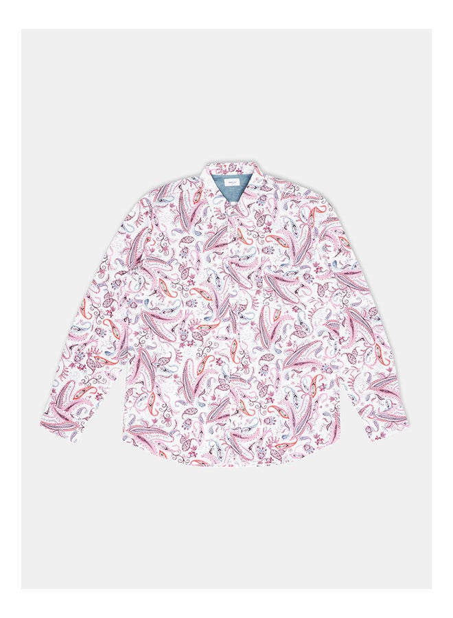 Replay Collared Neck Long Sleeve Floral Shirt  - Image 1