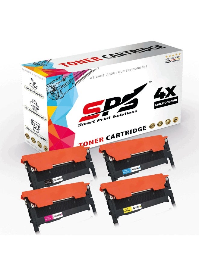 Smart Print Solutions خراطيش حبر متوافقة مع SPS لسامسونج - CLT-404S | 4x متعددة الألوان | إنتاجية تصل إلى 1,500 صفحة - Image 1