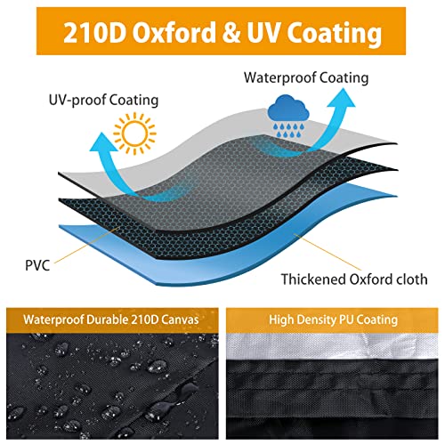 hanmir Motorcycle Cover All Season Universal Weather Waterproof Motorbike Cover with Lock-Holes & Storage Bag XXL Motorcycles Vehicle Cover for Harley Davidson, Honda, Suzuki, Kawasaki, Yamaha - Image 4